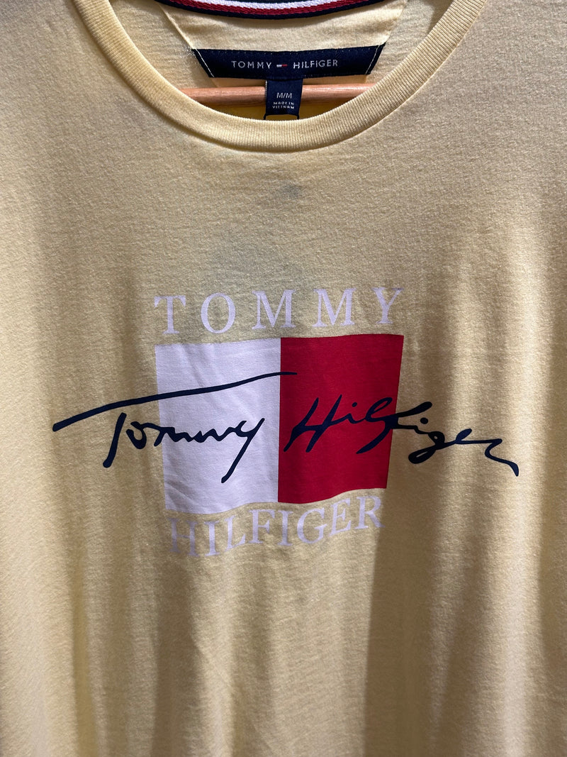 Camisa Tommy Hilfiger Amarela Logo Frontal - Pronta Entrega