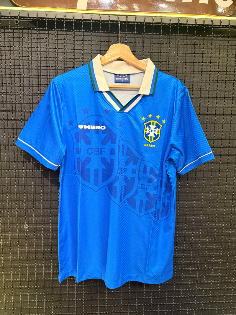 Camisa Retrô Umbro Seleção Brasileira Copa Do Mundo 94/95 Lisa - Pronta Entrega