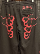 Calça Moletom Ed Hardy Dragon Black Red - Pronta Entrega