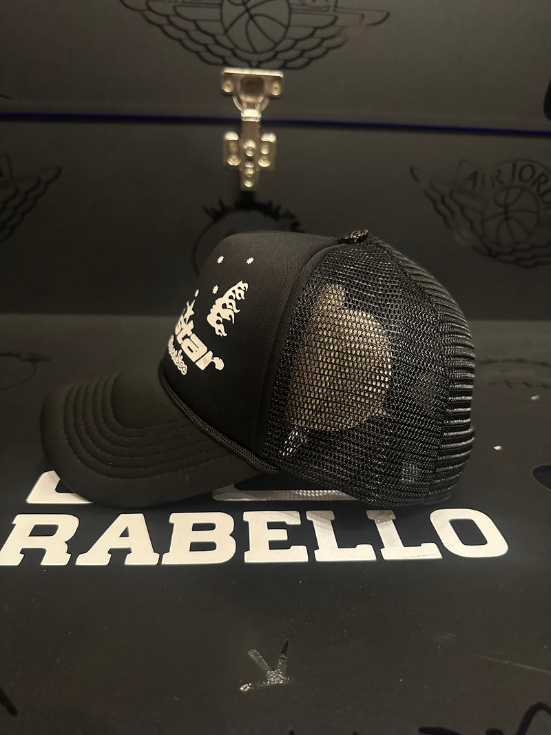 Boné Hellstar Aba Curva Trucker Black - Pronta Entrega