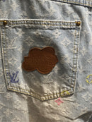Calça Louis Vuitton By Tyler, The Creator Monogram Jeans Claro - Pronta Entrega
