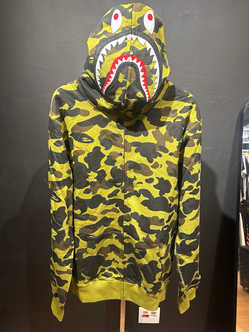 Jaqueta Bape Shark Camo Green Full Zip - Pronta Entrega
