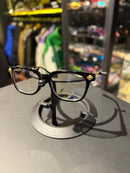 Óculos Chrome Hearts Armação Preto Logo Gold Lente Clear - Pronta Entrega