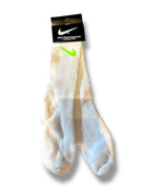 Meia Nike Sport Cano Alto Swoosh Verde Branco - Pronta Entrega