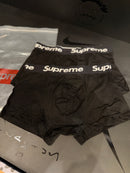 Supreme Cueca Pack Boxer 2 Peças Preta - Pronta Entrega