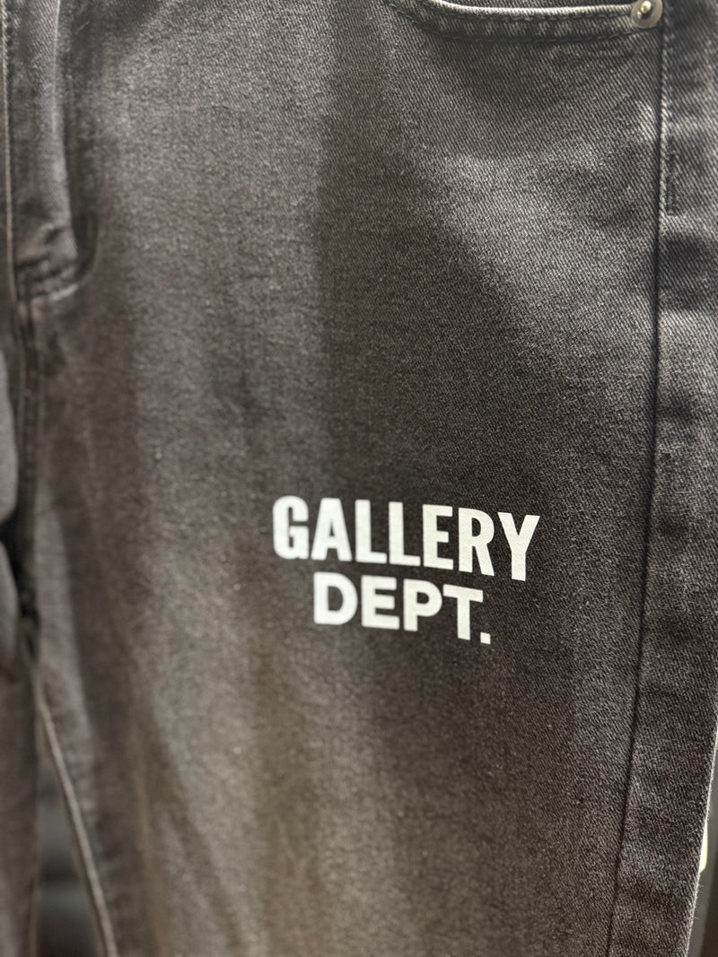 Calça Gallery Dept. Jeans Preto Lavado Logo Costas - Pronta Entrega
