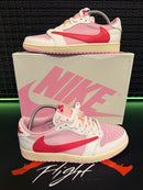 Tênis Nike Air Jordan 1 Low x Travis Scott "Sail Tropical Pink" - Pronta Entrega