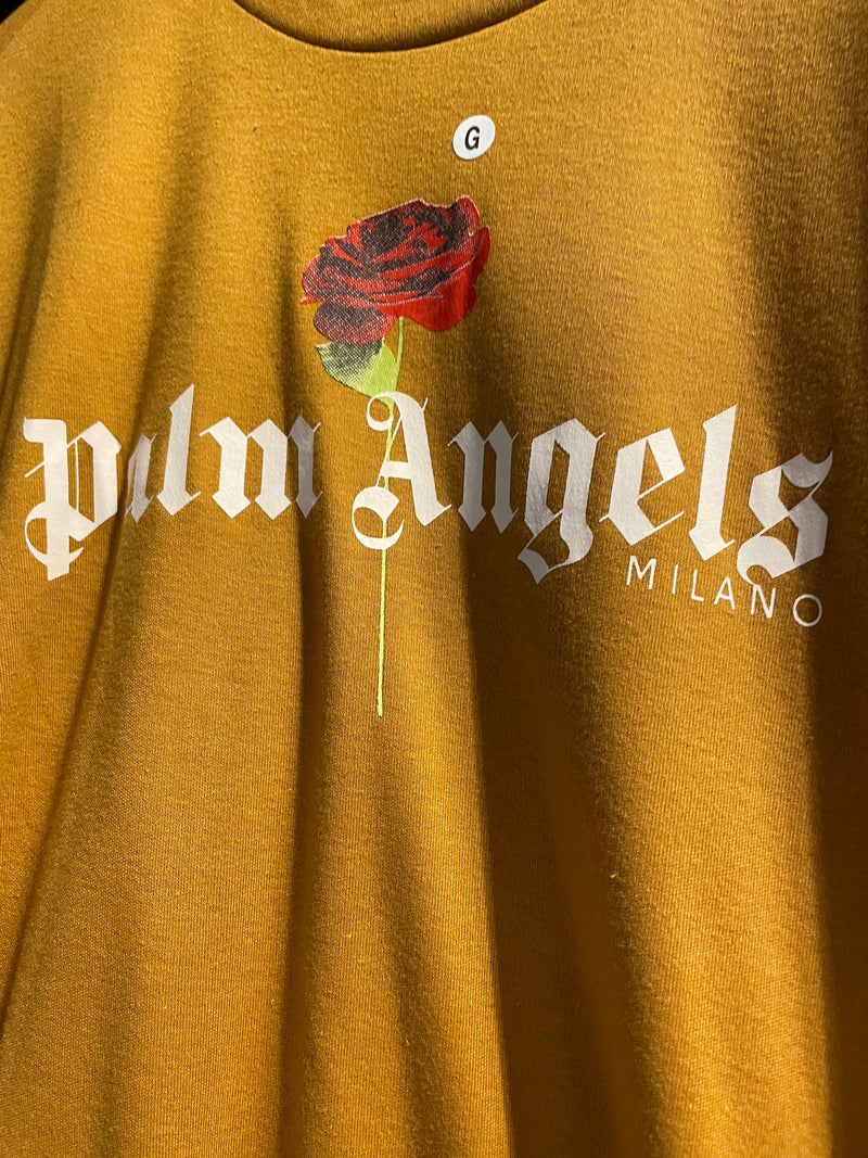Camiseta PALM ANGELS MILANO Mostarda - Pronta Entrega