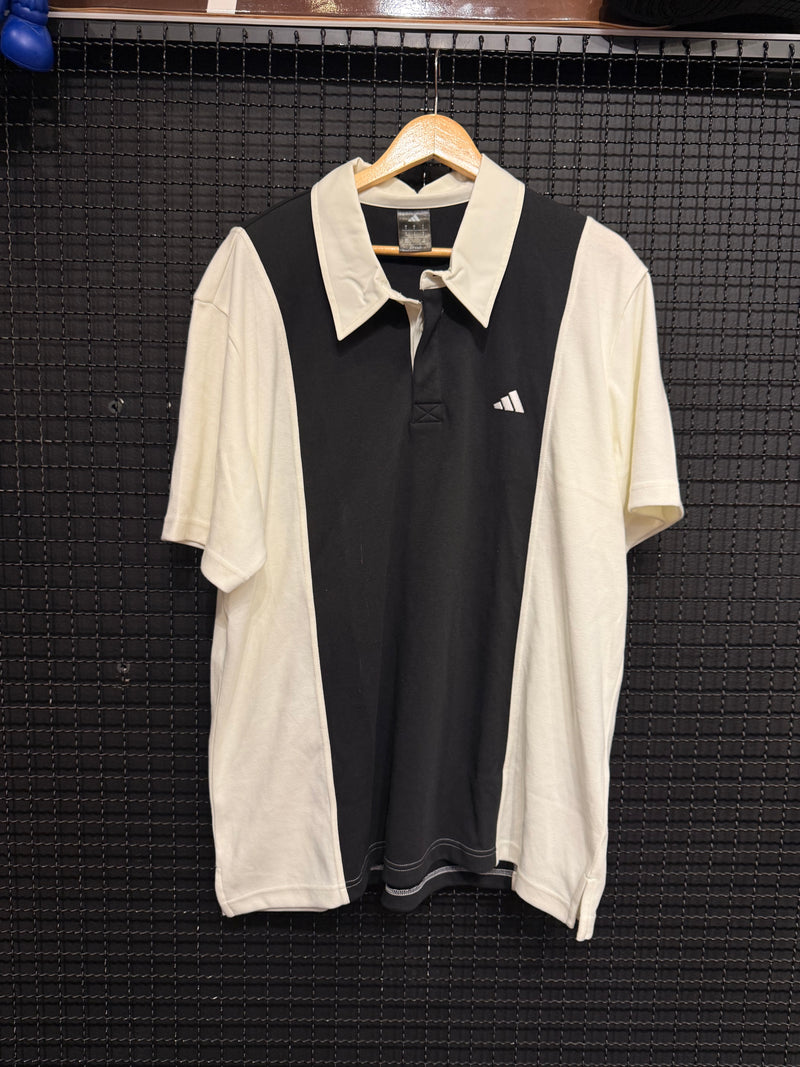 Camiseta Polo Adidas Black White - Pronta Entrega