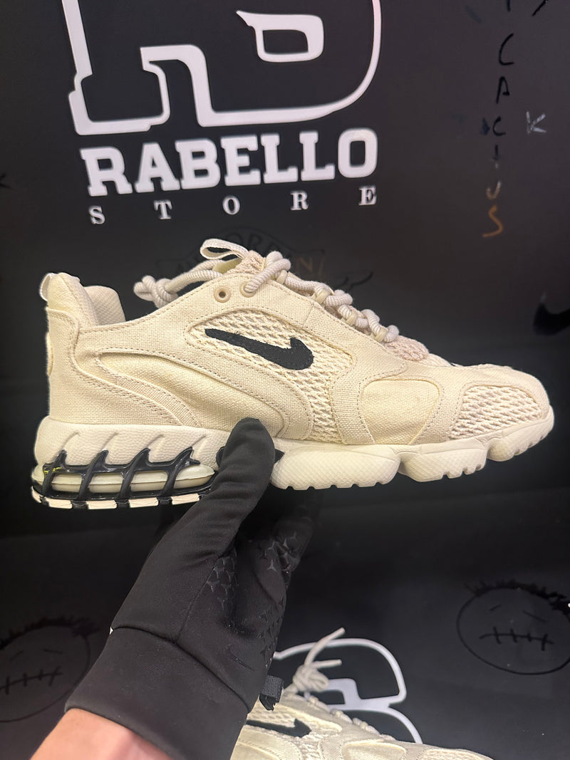 Tênis Nike x Stussy Air Zoom Spiridon Cage 2 Fossil/Black- Pronta Entrega