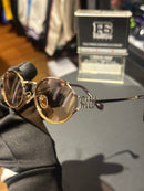 Óculos Miu Miu Redondo Armação Gold/Red Lente Rose - Pronta Entrega