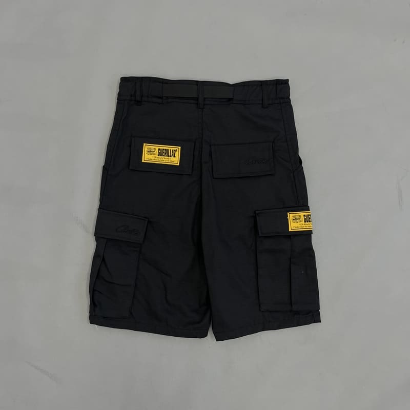 Bermuda Corteiz Guerillaz Cargo Triple Black - Encomenda