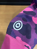 Jaqueta Bape Shark Camo Pink Dual Hoodie Full Zip - Pronta Entrega