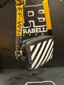 Bolsa Bag Off-White Cross Body Listas Industrial Blinder Preto - Pronta Entrega