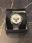 Relógio TAG Heuer Formula 1 x Indy 500 Silver/Black Fundo Branco - Pronta Entrega