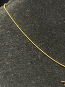 Corrente Veneziana Banhada Pingente “Fé” 25 CM - Pronta Entrega