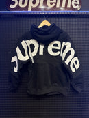 Moletom Supreme Big Logo Jacquard Hooded Sweatshirt Black - Pronta Entrega