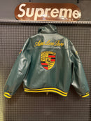 Jaqueta de Couro Aimé Leon Dore x Porsche 993 Turbo British Racing Green - Pronta Entrega