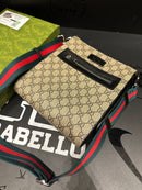 Bolsa Gucci Carteiro Transversal Bege Preto - Pronta Entrega