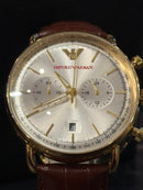 Relógio Emporio Armani AR11123 Pulseira de Couro - Pronta Entrega