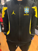 Conjunto Tracksuit Jordan Brasil Preto Amarelo 2026/27 - Pronta Entrega