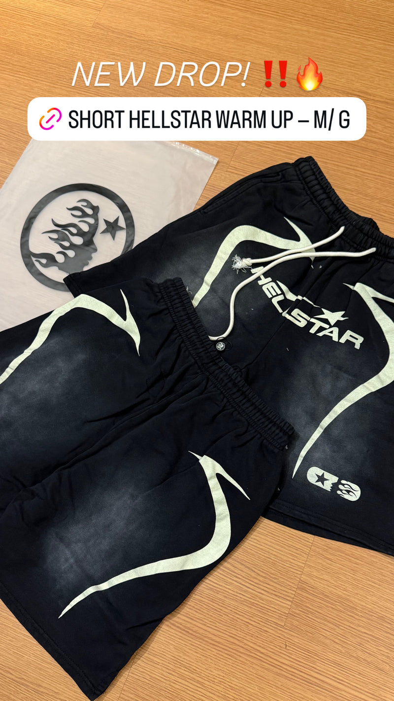 Short Hellstar Warm Up Black - Pronta Entrega