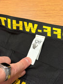 Cueca Off-White Preta Boxer - Pronta Entrega