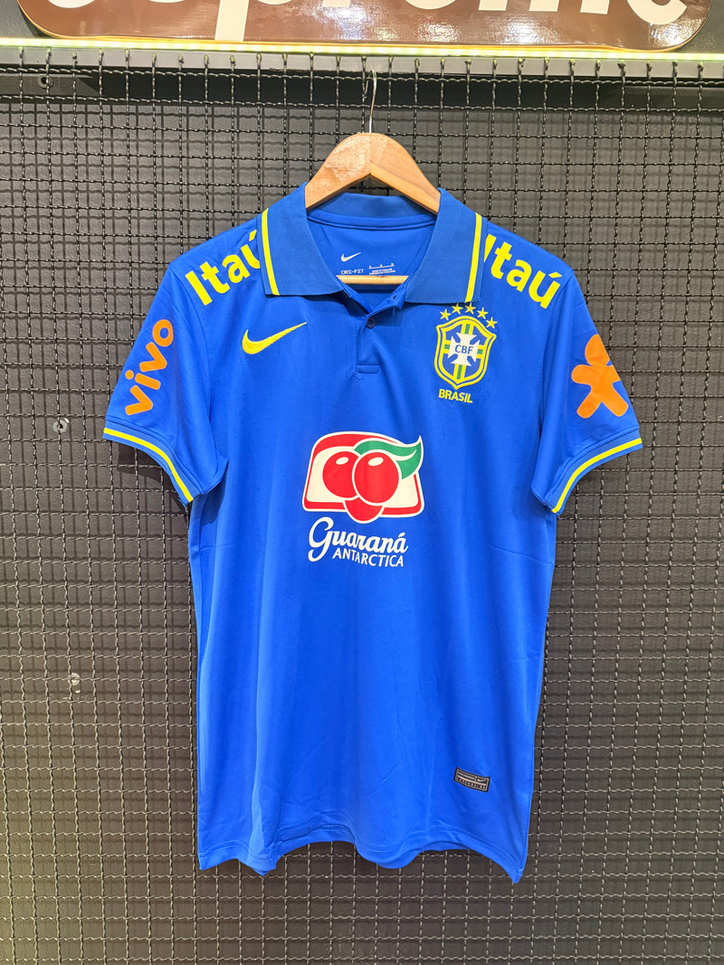 Camiseta Nike Polo Seleção Brasileira Azul - Pronta Entrega
