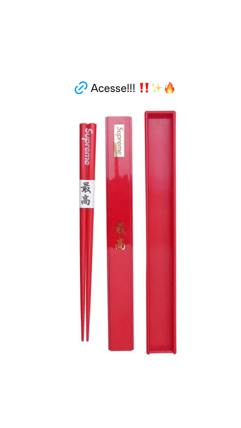 Supreme Hashi Chopsticks Set Red - Pronta Entrega