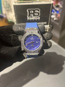 Relógio Hublot Silver Fundo Blue - Pronta Entrega
