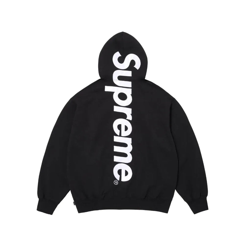 Moletom Supreme Satin Appliqué Black SS26-W9 - Pronta Entrega