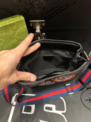 Bolsa Gucci Carteiro Transversal Tiger Couro Preto - Pronta Entrega