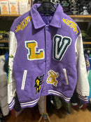 Jaqueta Varsity Louis Vuitton Purple/White - Pronta Entrega