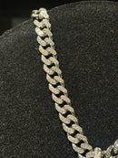 Corrente Cravejada Pingente Scorpion Em Zicornia Cubica Prata 40 CM - Pronta Entrega