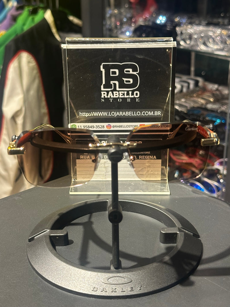 Óculos de Sol Cartier Retangular Marrom Lente Marrom - Pronta Entrega