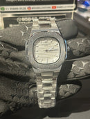 Relógio Patek Philippe Silver Fundo Branco - Pronta Entrega