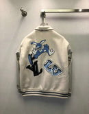 Jaqueta Varsity Louis Vuitton “Multi-Patches Mixed Milky White” - Encomenda