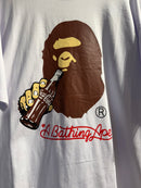 Camiseta BAPE X COCA COLA ‘Abathing Ape’ Branca - Pronta Entrega