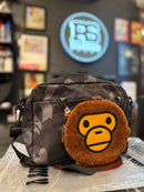 Bolsa Shoulder Bag BAPE Baby Milo Cinza DayPack - Pronta Entrega