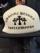 Boné Chrome Hearts Chomper Hollywood Trucker Black/White - Pronta Entrega