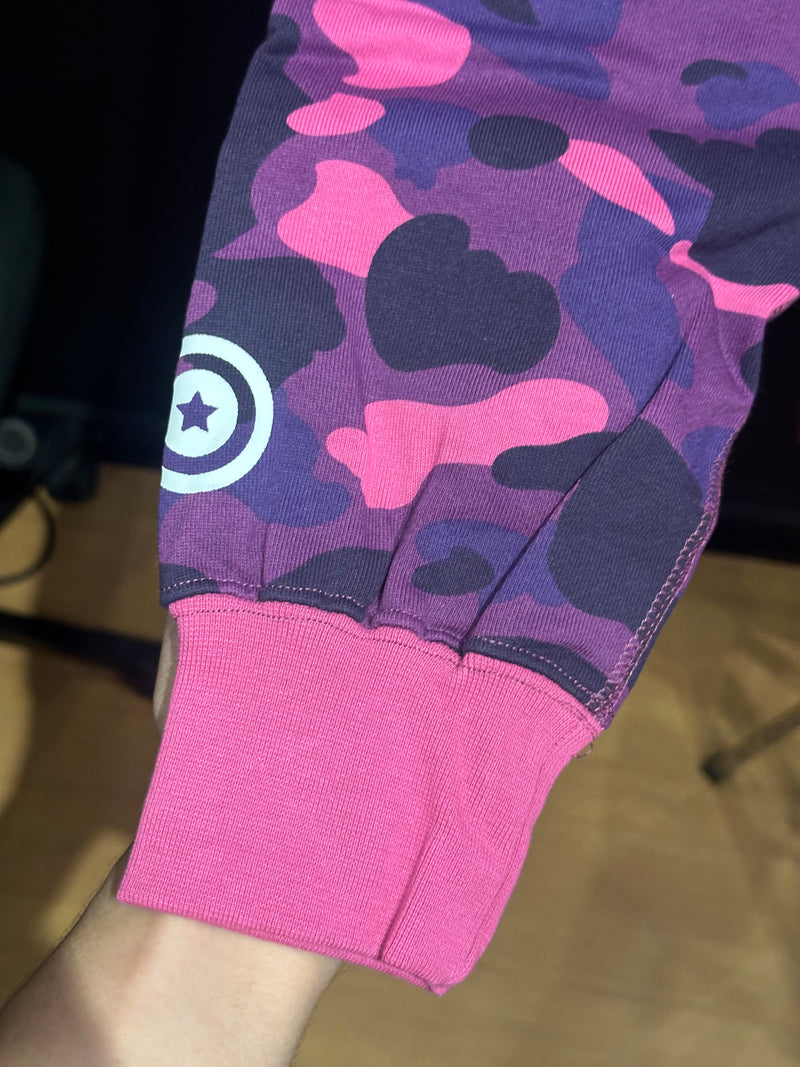 Jaqueta Bape Shark Camo Pink Full Zip - Pronta Entrega