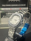 Relógio Patek Philippe Silver Fundo Branco - Pronta Entrega