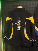 Conjunto Tracksuit Jordan Brasil Preto Amarelo 2026/27 - Pronta Entrega