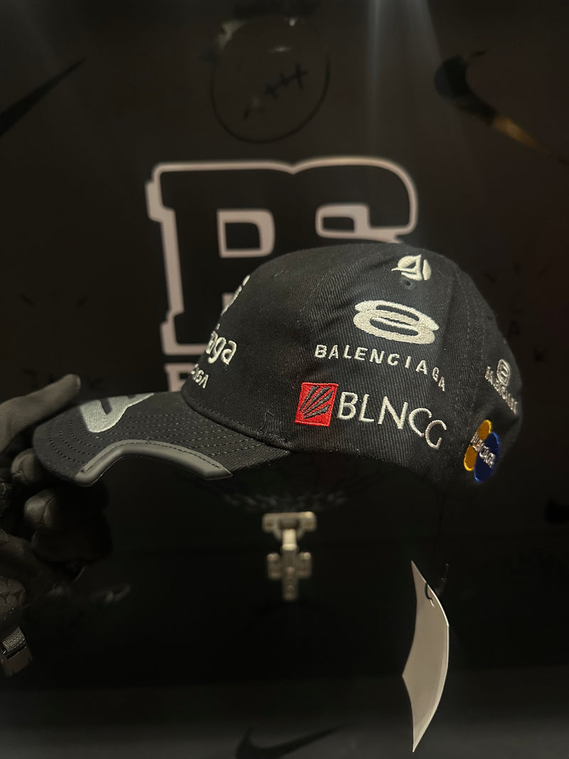 Boné Aba Curva Cortada Balenciaga Preto - Pronta Entrega