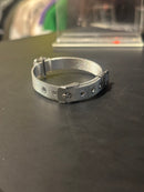 Pulseira Prata Ajustável Pingente Coração Pink - Pronta Entrega