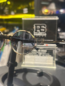 Óculos Miu Miu Redondo Armação Gold/Black Lente Azul - Pronta Entrega