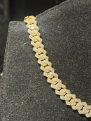 Corrente Ice Cravejada Em Zicornia Cubica Dourada - Pronta Entrega