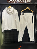Conjunto Tech Fleece Nike White - Pronta Entrega
