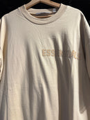 Camiseta Essentials Logo Oversized Bege - Pronta Entrega