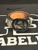 Cinto Gucci Estampado Fivela GG Preta - Pronta Entrega